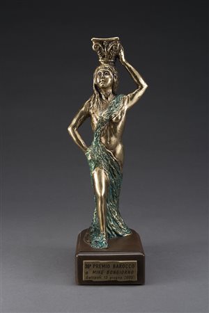 Scultura in bronzo di Egidio Ambroselli, 36° Premio Barocco a Mike Bongiorno,...