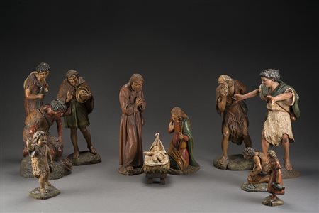 Manifatture diverse , presepe di Mike da bambino composto da undici figure in...