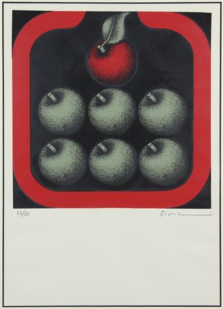 Vanni Viviani, Senza titolo, litografia su carta, cm. 70x50, es. 39/99,...