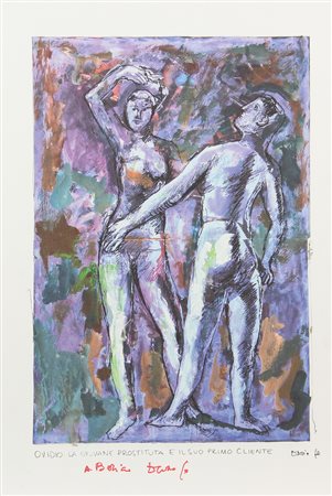 Dario Fo, Ovidio: La Giovane Prostituta e il suo Primo Cliente, stampa su...