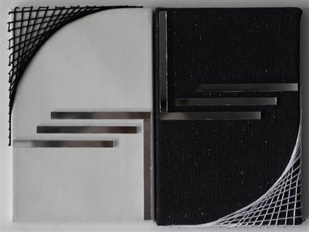 Giorgia Zanuso, Attrazione Repulsione, 2015, dittico composto da 2 tecniche...