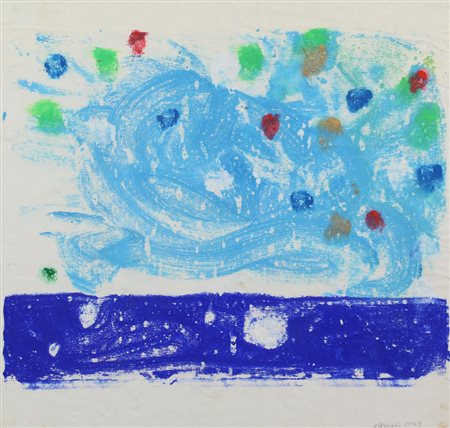 Giuseppe Desiato, Senza titolo, 1979, tecnica mista su carta, cm. 50x50,...