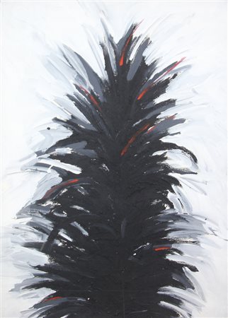 Giuseppe Scaiola, Senza titolo, 1985, olio e sabbia su cartone, cm. 100x70,5,...