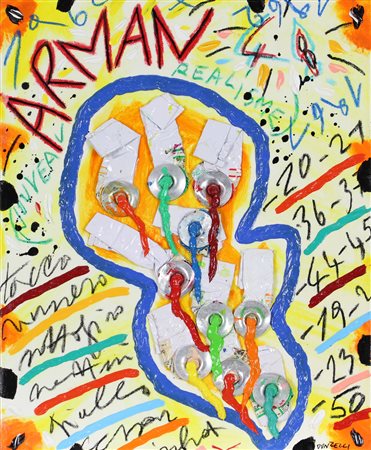 Bruno Donzelli, Ormare, Arman, tecnica mista e applicazioni su tela, cm....