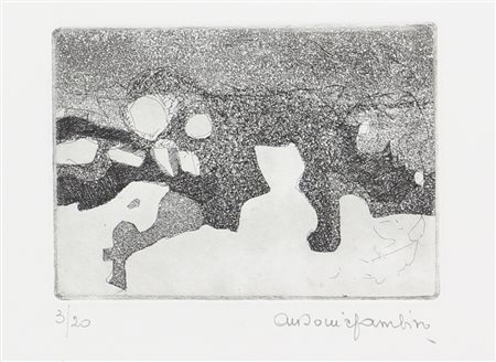 Ignoto, Senza titolo, incisione su carta, cm. 35x50 (lastra cm. 11x15), es....