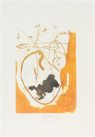 Salvador Dalì, Senza titolo, litografia su carta, cm. 45x32, es. E.A.,...
