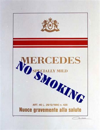 Renato Natale Chiesa, Mercedes, serigrafia su carta, cm. 90x70, es. 50/99,...