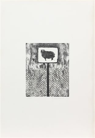 Ignoto, Senza titolo, 1974, incisione su carta, cm. 50x35 (lastra cm....