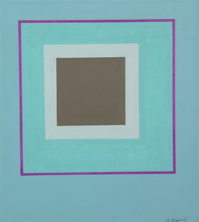 Reggiani Mauro, Senza titolo, tempera su carta applicata su tela, cm. 32x28,...