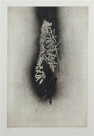 Emilio Scanavino, Senza titolo, incisione su carta, cm. 75x57 (lastra cm....