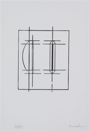 Agostino Bonalumi, Senza titolo, 2013, xilografia su cartoncino eseguita su...