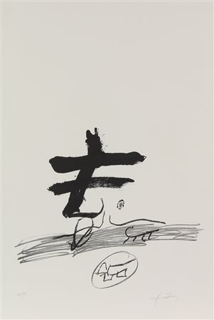 Antoni Tapies, Senza titolo, litografia su carta, cm. 88,5x60, es. 66/75,...