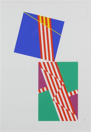 Lorenzo Piemonti, Senza titolo, 1976, serigrafia su carta, cm. 50x70, es....