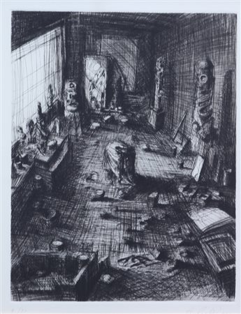 Alessandro Papetti, Senza titolo, 1993,incisione su carta, cm. 40x30 (lastra...