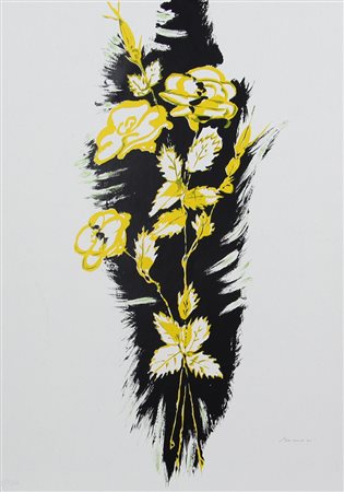 Remo Brindisi, Fiori, serigrafia su carta, cm. 88x64, es. 114/150, firmata in...