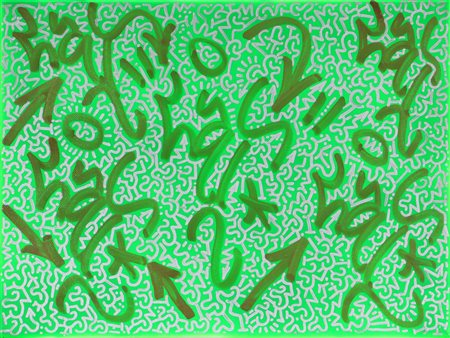 Little Angel LAII, Gold Silver, 2010, acrilico e marker su tela, cm....