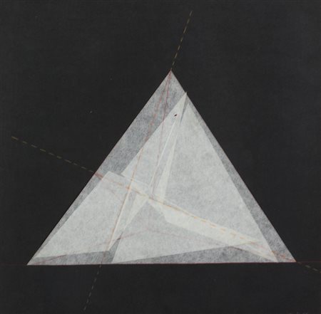 Michele Festa, Senza titolo, 1986, pastelli e collage su cartoncino, cm....