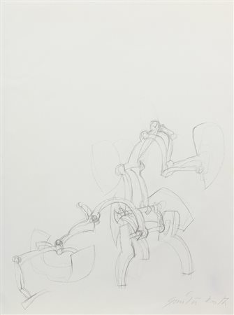 Gunter Roth, Senza titolo, matita su carta, cm. 66x48, firmata in basso a...