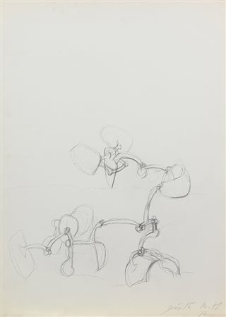 Gunter Roth, Senza titolo, 1972, matita su carta, cm. 70x50, firmata e datata...