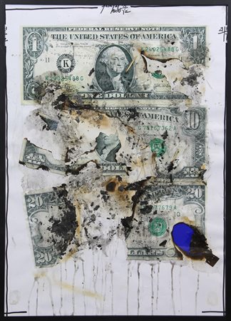 Peter Hide, Negazione (Denial), 2012, tecnica mista su cartoncino Fabriano...