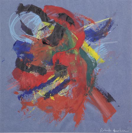 Roberto Andreani, Momento di Riflessione, 1976, tecnica mista su carta, cm....