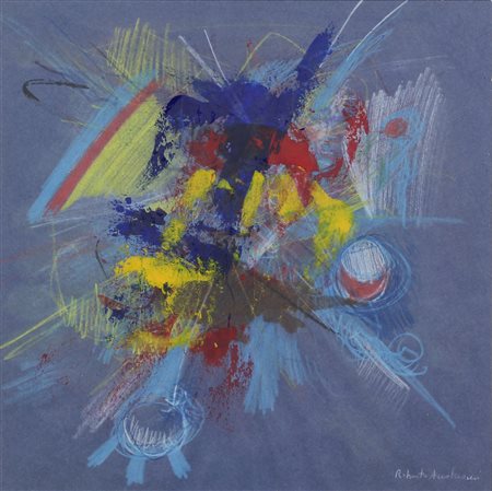 Roberto Andreani, Verso la Luce, 1976, tecnica mista su carta, cm. 30x30,...