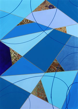 Diego Racconi, GK, 2014, tecnica mista e collage su tela, cm. 70x50, firmata,...