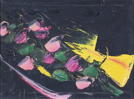 Alfredo Merlini (Ortega), Senza titolo, olio su tela, cm. 31x40,5, firma...