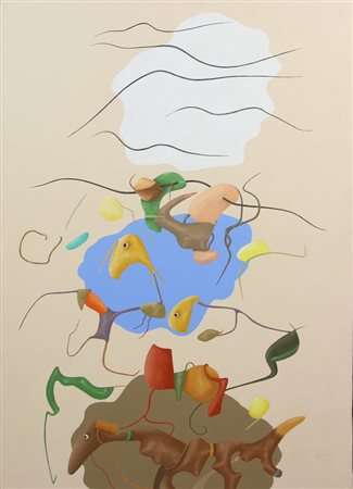 Giampiero Poggiali, Aria Acqua Terra, 2004, olio su tela, cm. 100x70,...