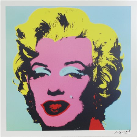 Andy Warhol (D'Apràs), Marilyn, riproduzione su lastra in alluminio, cm....