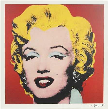 Andy Warhol (D'Apràs), Marilyn, riproduzione su lastra in alluminio, cm....