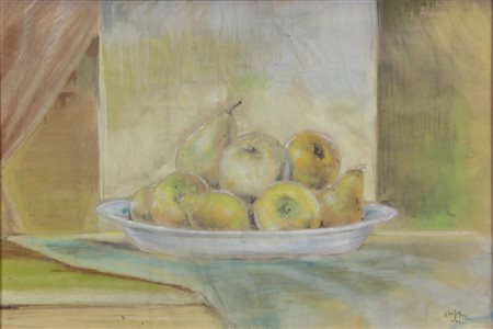 Pietro De Simone, Natura morta, tecnica mista su carta, cm. 50x72, firmata in...