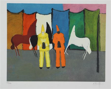 Gianrodolfo D'Accardi, Senza titolo, litografia su carta, cm. 35x50, es....