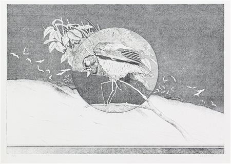 Giuseppe Giannini, Senza titolo, 1975, incisione su carta, cm. 50x70 (lastra...