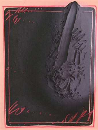 Ferrari Agostino, Senza titolo, 1992, tecnica mista su cartoncino, cm. 65x50,...