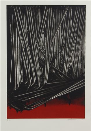 Emilio Scanavino, Senza titolo, litografia su carta, cm. 70x50, es. prova...