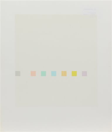 Antonio Calderara, Quadrato, 1972, serigrafia su carta, cm. 39x33, es. 2/90,...