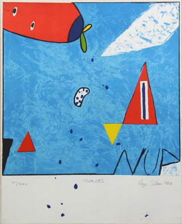 Roger Selden, Nuages, 1986, litografia su carta, cm. 80x62, es. XV/XXV,...