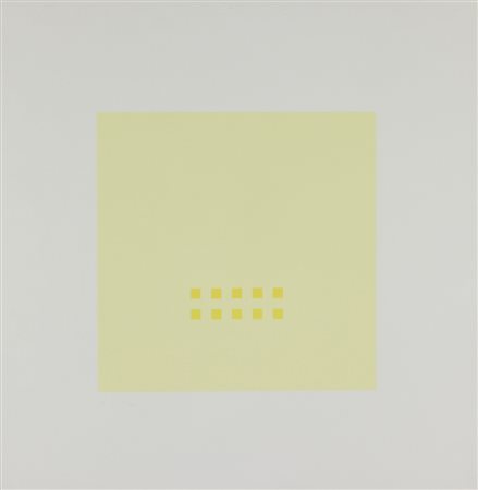 Antonio Calderara, Quadrato, 1974, serigrafia su carta, cm. 49,5x49,5, es....