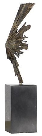 Toni Fabris, Senza titolo, 1970, scultura in argento con base in marmo, h....