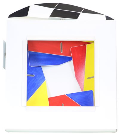 Battista Luraschi, Senza titolo, 1995, cartellina da ufficio e smalti...