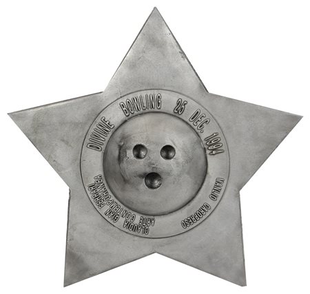 Manlio Caropreso, Divine Bowling, 1994, scultura in metallo, cm. 43x43,...