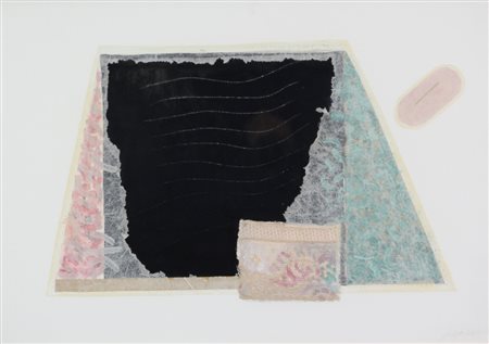 Antonio Papasso, Senza titolo, 1989, tecnica mista e collage su cartone, cm....