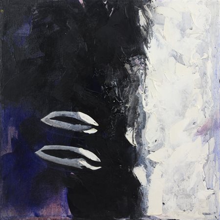Franco Marrocco, Il Canto e le Pietre, 1992, olio su tela, cm. 50x50,...