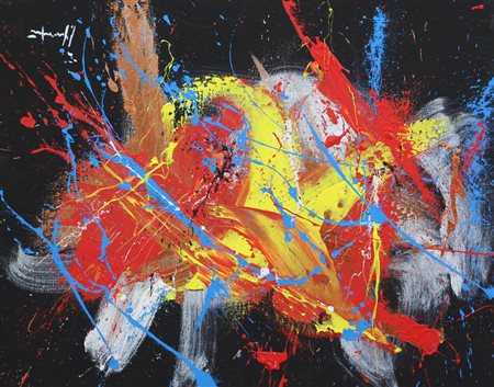 Silvio Formichetti, Senza titolo, 2015, acrilico su tela, cm. 40x50, firmato...