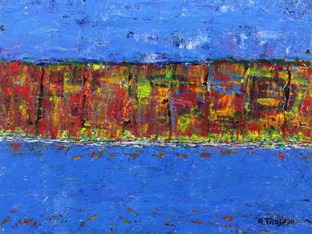 Marco Trojani, Adda, 2004, olio su tela, cm. 40x52, firmato in basso a...