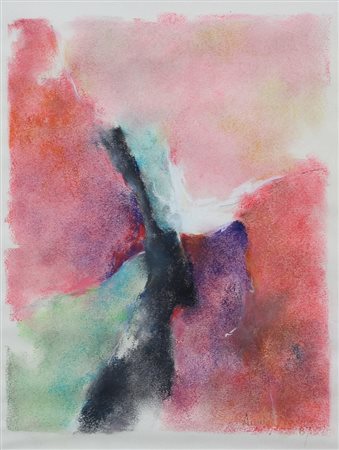 Ignoto, Senza titolo, 1987, tecnica mista su carta, cm. 32x24, firma non...