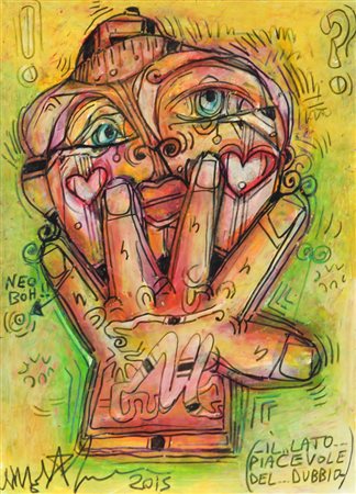 Martino Delego, Il.. lato... piacevole del... dubbio, 2015, tecnica mista su...