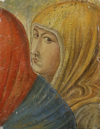 Micaela Delfino, Rivisitazione con Piercing, 2004, tecnica mista su tavola,...