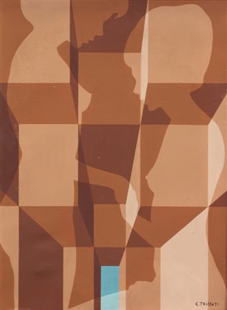 Gianni Frassati, Le Amiche, 1970, olio su tela, cm. 40x30, firmato in basso a...